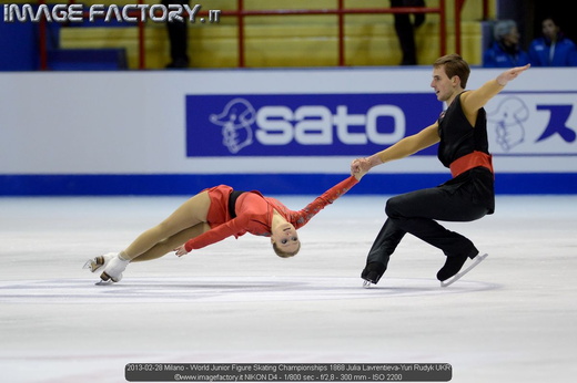 2013-02-28 Milano - World Junior Figure Skating Championships 1868 Julia Lavrentieva-Yuri Rudyk UKR